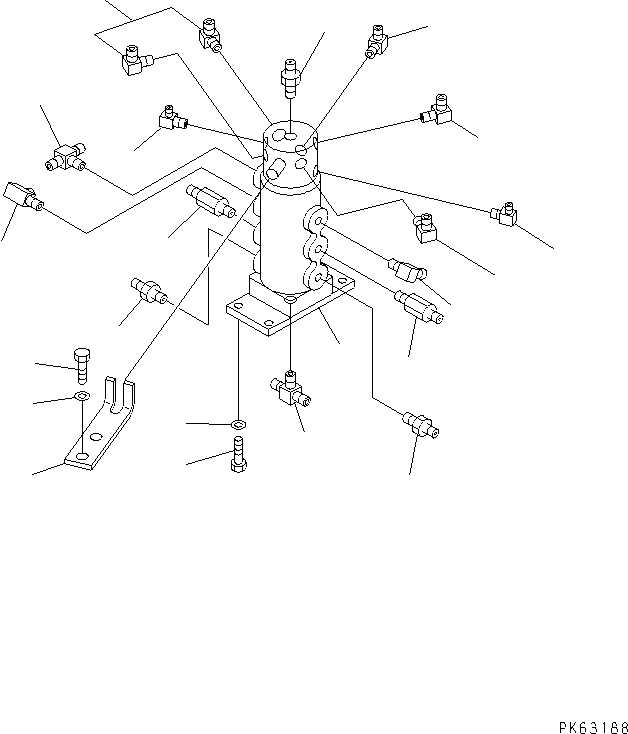 Komatsu parts book diagram for PC12R-8 S/N 10001-UP: SWIVEL JOINT AND RELATED PARTS