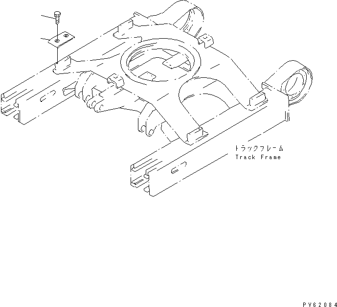 Komatsu parts book diagram for PC12R-8 S/N 10001-UP: CARRIER PLATE (LOTUS ROOT HARVESTING SPEC.)