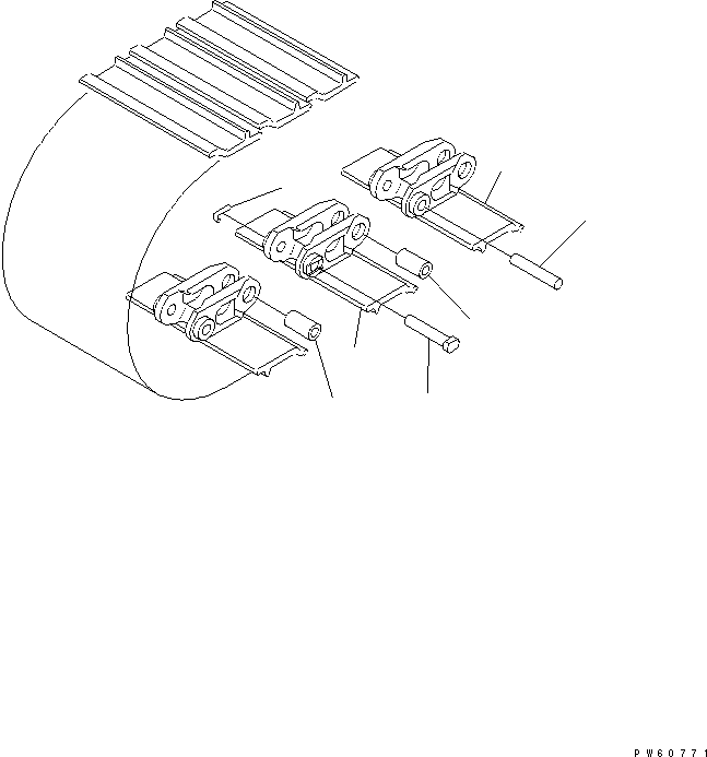 Komatsu parts book diagram for PC12R-8 S/N 10001-UP: TRACK SHOE (STEEL SHOE)