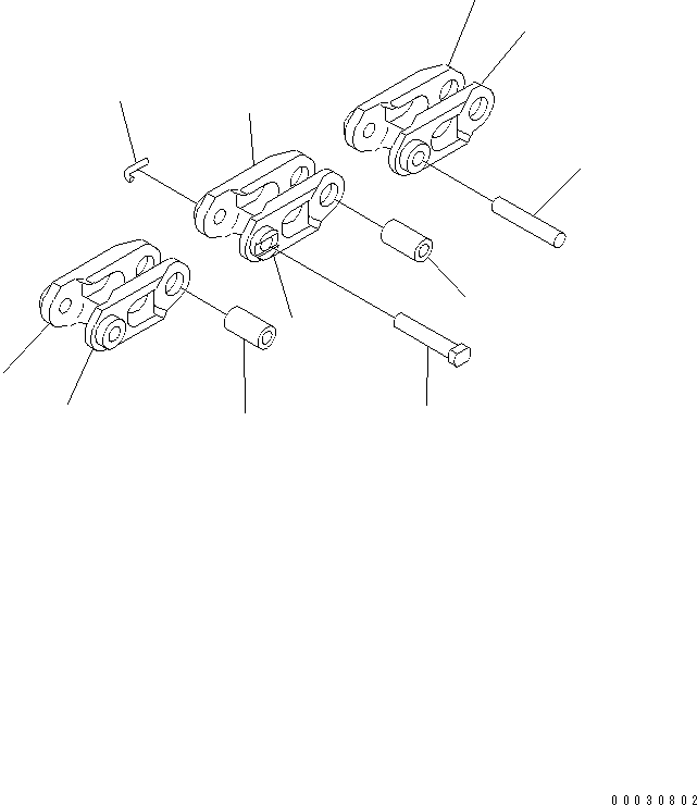 Komatsu parts book diagram for PC12R-8 S/N 10001-UP: SHOE LINK (LOTUS ROOT HARVESTING SPEC.)
