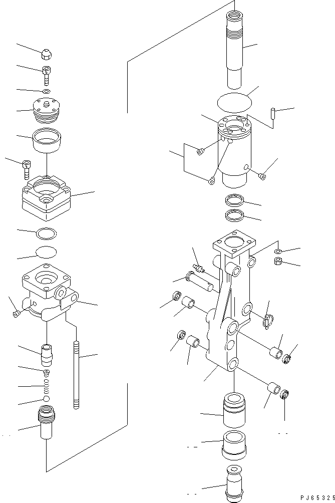 Komatsu parts book diagram for PC12R-8 S/N 10001-UP: HYDRAULIC BREAKER (INNER PARTS)