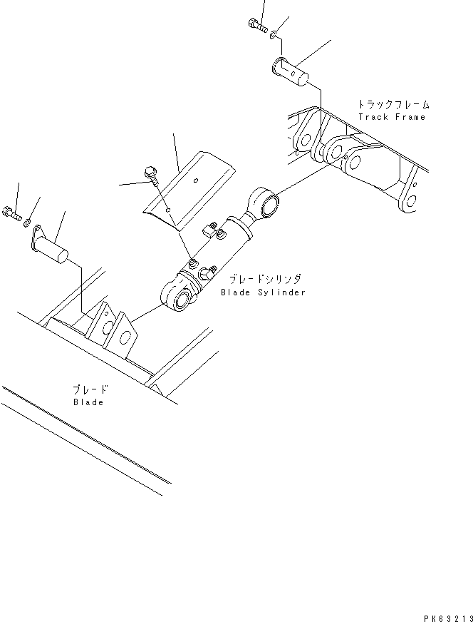 Komatsu parts book diagram for PC12R-8 S/N 10001-UP: BLADE CYLINDER (INNER PARTS)