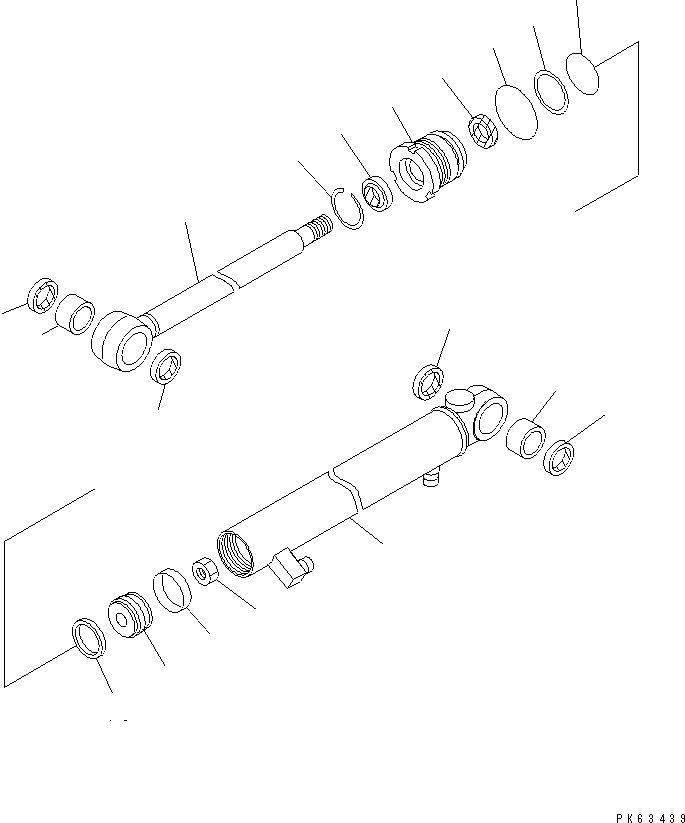 Komatsu parts book diagram for PC12R-8 S/N 10001-UP: ARM CYLINDER (INNER PARTS)