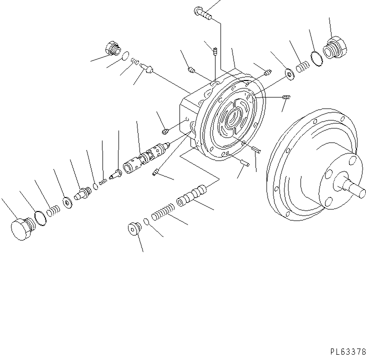 Komatsu parts book diagram for PC12R-8 S/N 10001-UP: TRAVEL MOTOR (3/3) (INNER PARTS)