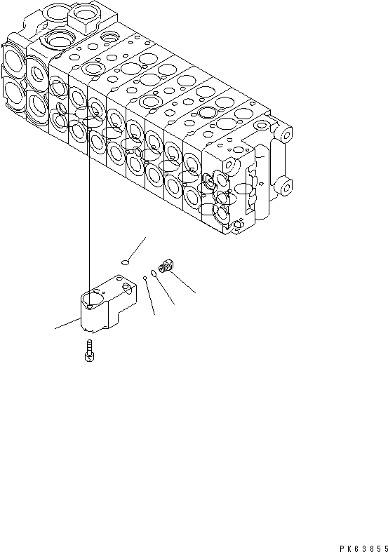 Komatsu parts book diagram for PC12R-8 S/N 10001-UP: MAIN VALVE (4/12)