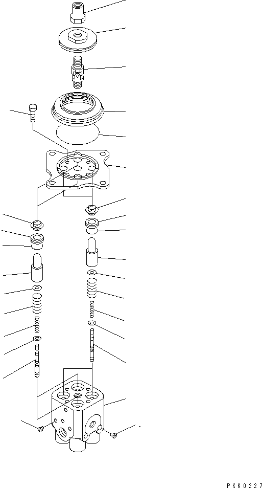 Komatsu parts book diagram for PC12R-8 S/N 10001-UP: P.P.C. VALVE (FOR WORK EQUIPMENT CONTROL)