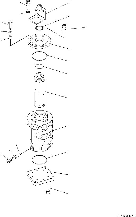 Komatsu parts book diagram for PC12R-8 S/N 10001-UP: SELECTOR VALVE (FOR MULTI PATTERN CONTROL)