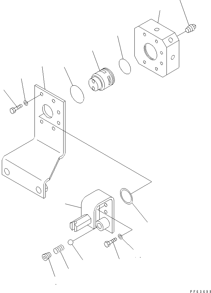 Komatsu parts book diagram for PC12R-8 S/N 10001-UP: SELECTOR VALVE (FOR 2-WAY ATTACHMENT)