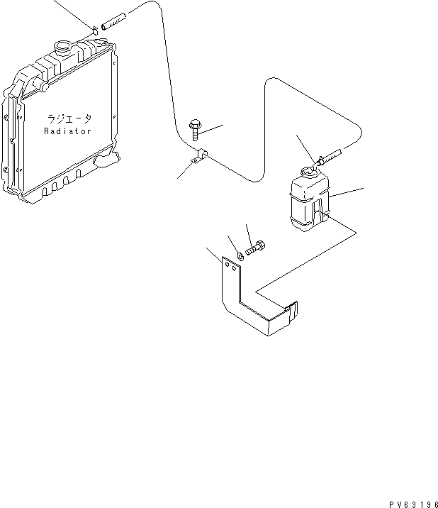 Excavators Komatsu / PC12R-8 S/N 10001-UP(pc12r-8r) / RESERVE TANK AND PIPING(060020 : C0100-02A0)
