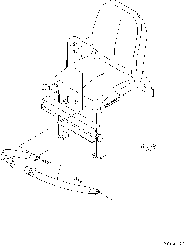 Excavators Komatsu / PC12R-8 S/N 10001-UP(pc12r-8r) / SEAT BELT(210030 : K0160-01A0)