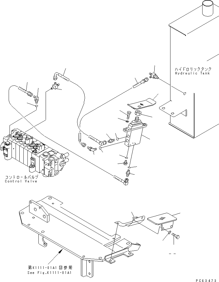 Excavators Komatsu / PC12R-8 S/N 10001-UP(pc12r-8r) / ATTACHMENT CONTROL PEDAL AND LINKAGE(210400 : K1530-01A0)