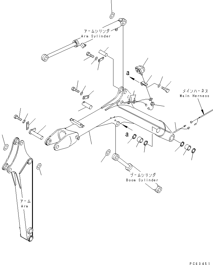 Excavators Komatsu / PC12R-8 S/N 10001-UP(pc12r-8r) / BOOM (QUICK BREAKER ARM SPEC. AND ATTACHMENT SPEC.)(360020 : T1110-01A1)