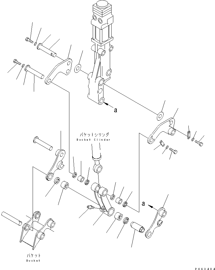 Excavators Komatsu / PC12R-8 S/N 10001-UP(pc12r-8r) / BUCKET LINK (QUICK BREAKER ARM SPEC.)(360110 : T1230-01A1)