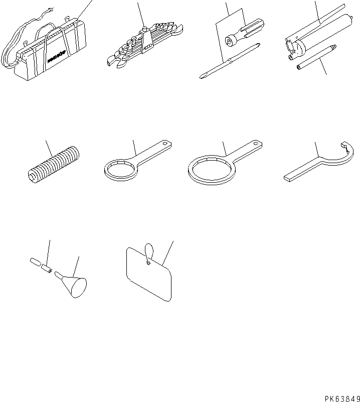 Excavators Komatsu / PC12R-8 S/N 10001-UP(pc12r-8r) / TOOL(420010 : V0300-01A0)
