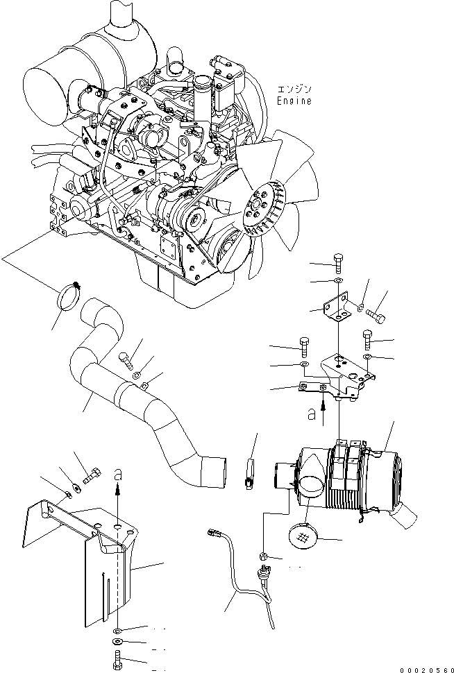 Excavators Komatsu / PC130-7 S/N 70001-UP (For Australia)(pc130-0c) / AIR CLEANER AND DUCT(030060 : B0200-01A0)