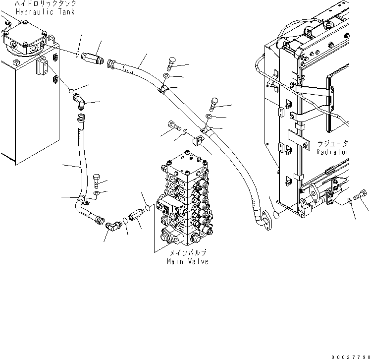 Excavators Komatsu / PC130-7 S/N 70001-UP (For Australia)(pc130-0c) / OIL COOLER LINE(#70263-)(150070 : H0320-01A1)