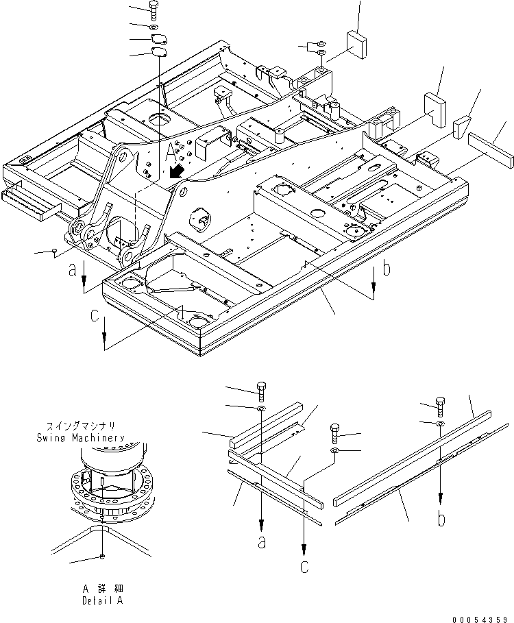 Excavators Komatsu / PC130-7 S/N 70001-UP (For Australia)(pc130-0c) / REVOLVING FRAME (FOR CORROSION RESIST0R)(#71540-)(180020 : J1110-01A2A)