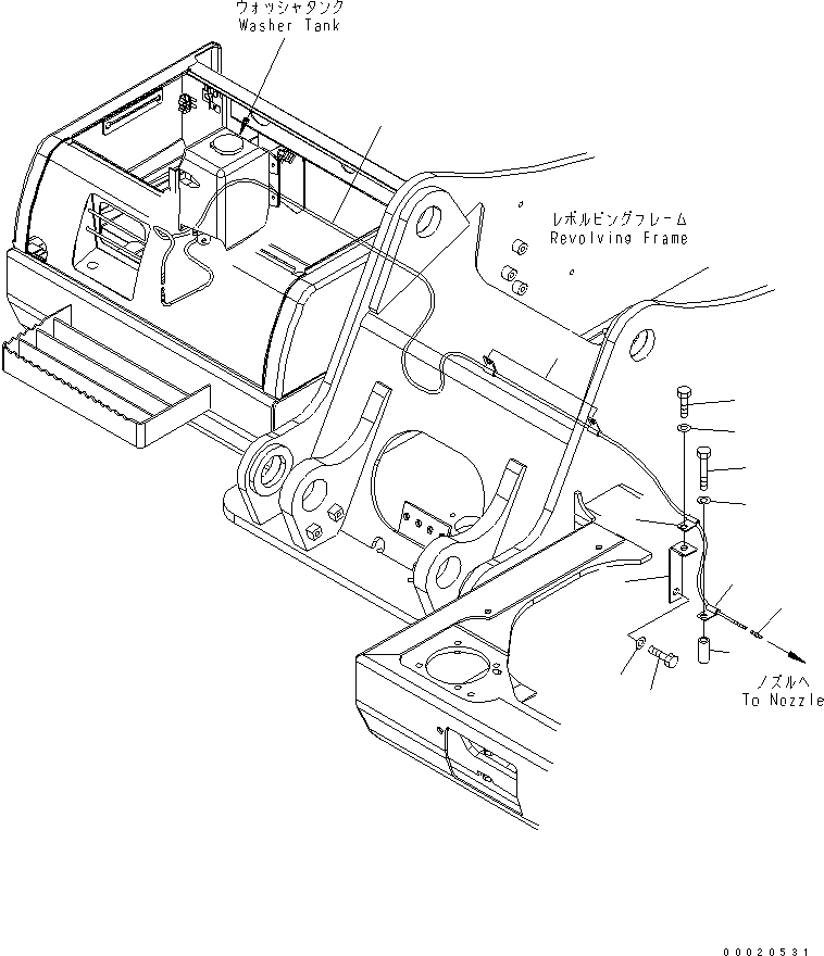 Excavators Komatsu / PC130-7 S/N 70001-UP (For Australia)(pc130-0c) / WINDOW WASHER(210080 : K0350-01A0)