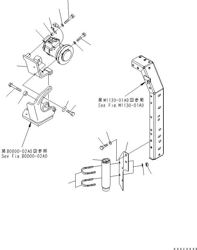 Excavators Komatsu / PC130-7 S/N 70001-UP (For Australia)(pc130-0c) / AIR CONDITIONER (COMPRESSOR AND RECEIVER DRYER)(210090 : K0700-01A0)