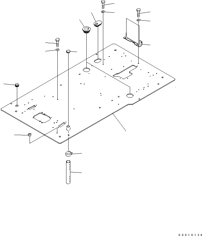 Excavators Komatsu / PC130-7 S/N 70001-UP (For Australia)(pc130-0c) / FLOOR FRAME (OPERATOR