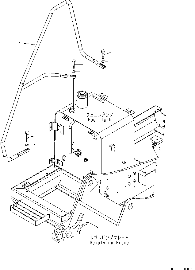 Excavators Komatsu / PC130-7 S/N 70001-UP (For Australia)(pc130-0c) / HANDRAIL(240100 : M1310-01A0)