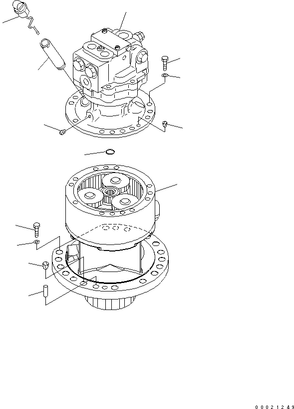 Excavators Komatsu / PC130-7 S/N 70001-UP (For Australia)(pc130-0c) / SWING MACHINERY(270020 : N1210-01A0)