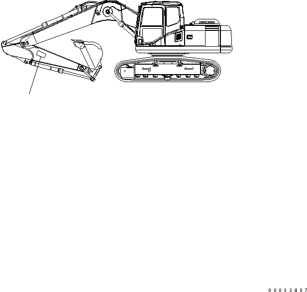 Excavators Komatsu / PC130-7 S/N 70001-UP (For Australia)(pc130-0c) / LOGO (ARM SIDE)(#71495-)(390110 : U0510-01A1)