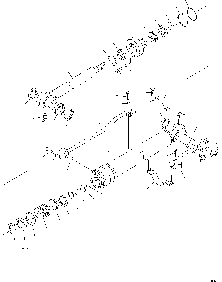 Excavators Komatsu / PC130-7 S/N 70001-UP (For Australia)(pc130-0c) / BUCKET CYLINDER (INNER PARTS)(480160 : Y1620-41A0)