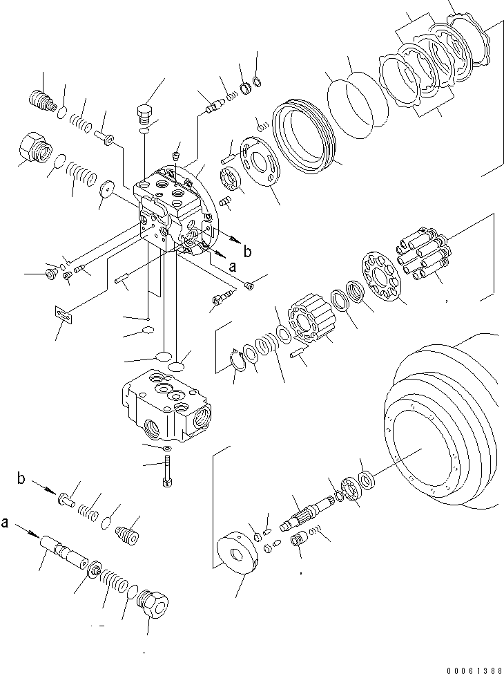 Excavators Komatsu / PC130-7 S/N 70001-UP (For Australia)(pc130-0c) / TRAVEL M0TOR (MOTOR ASS