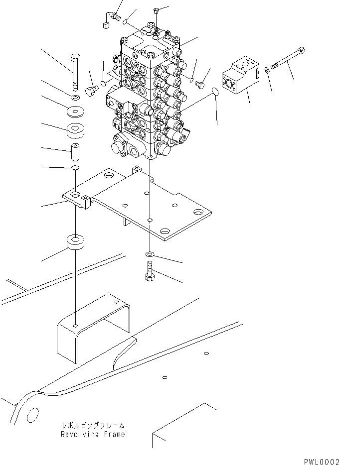 Excavators Komatsu / PC130-6G S/N 45001-UP(pc130-2r) / MAIN VALVE (VALVE ? BRACKET ? MOUNT AND SENSOR)(#51480-)(150090 : H0120-01A8B)
