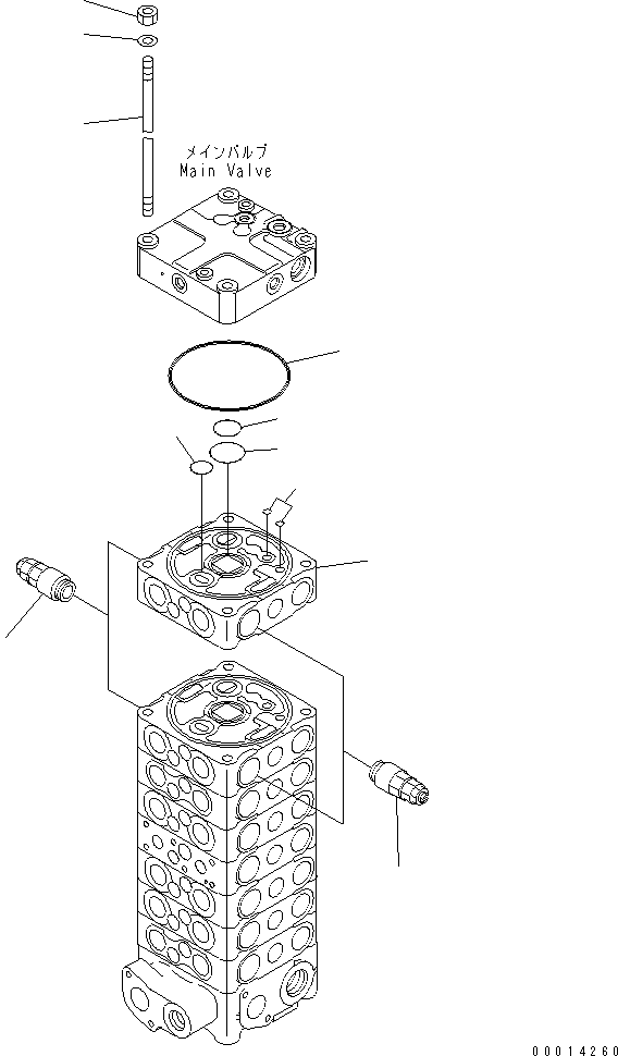 Excavators Komatsu / PC130-6G S/N 45001-UP(pc130-2r) / MAIN VALVE (2 ACTUATOR) (ADD. PARTS)(#51000-)(150180 : H0120-01B8)