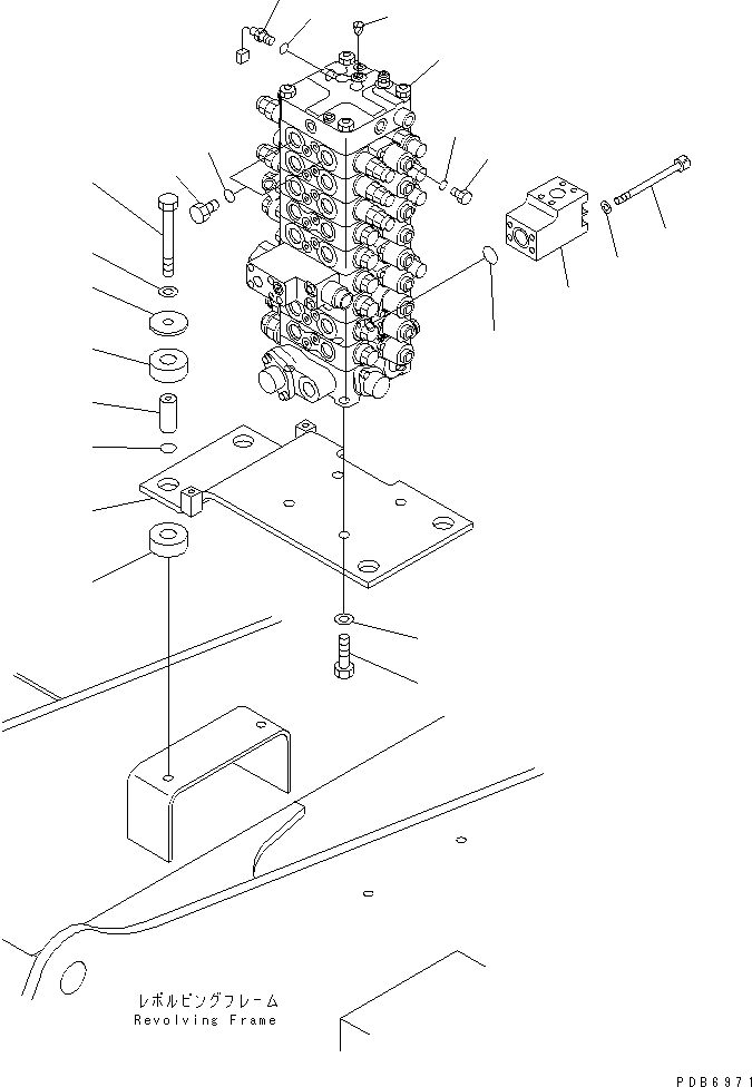 Excavators Komatsu / PC130-6G S/N 45001-UP(pc130-2r) / MAIN VALVE (VALVE ? BRACKET ? MOUNT AND SENSOR) (3 ACTUATOR)(#51000-51479)(150190 : H0120-01B9A)
