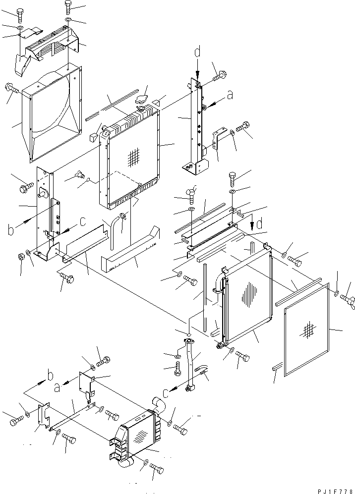 Excavators Komatsu / PC130-6E0-T2 S/N 60001-UP(pc130-4r) / COOLING (RADIATOR AND OIL COOLER)(060010 : C0100-01A7)