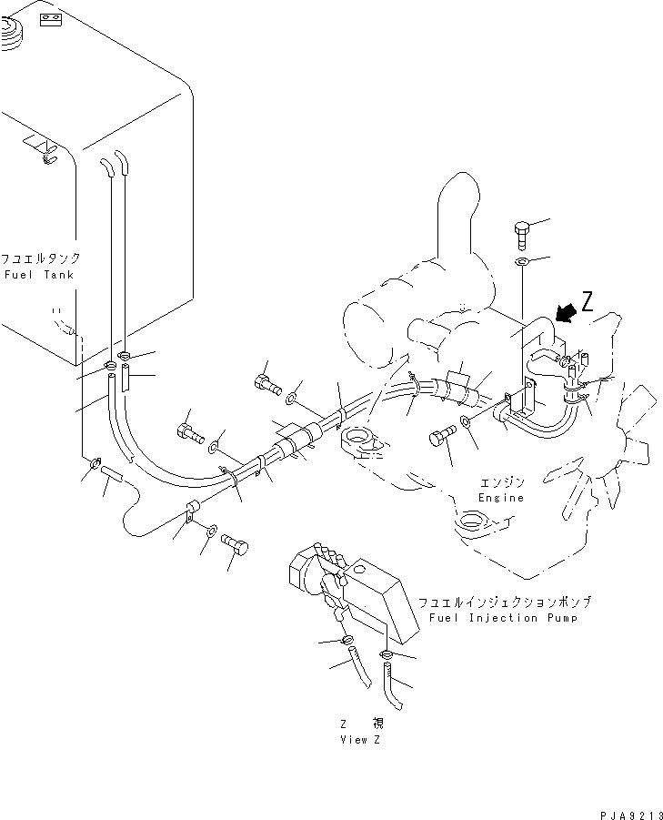 Excavators Komatsu / PC130-6E0-T2 S/N 60001-UP(pc130-4r) / FUEL LINE(090020 : D0200-01A2A)