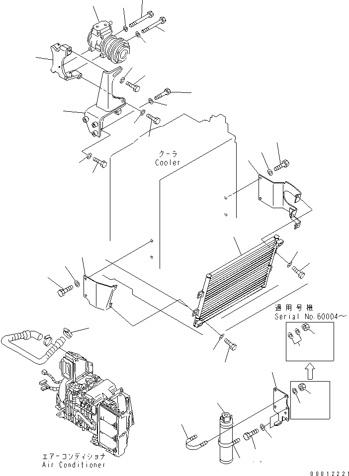 Excavators Komatsu / PC130-6E0-T2 S/N 60001-UP(pc130-4r) / AIR CONDITIONER (UNIT)(210400 : K0700-01C6)