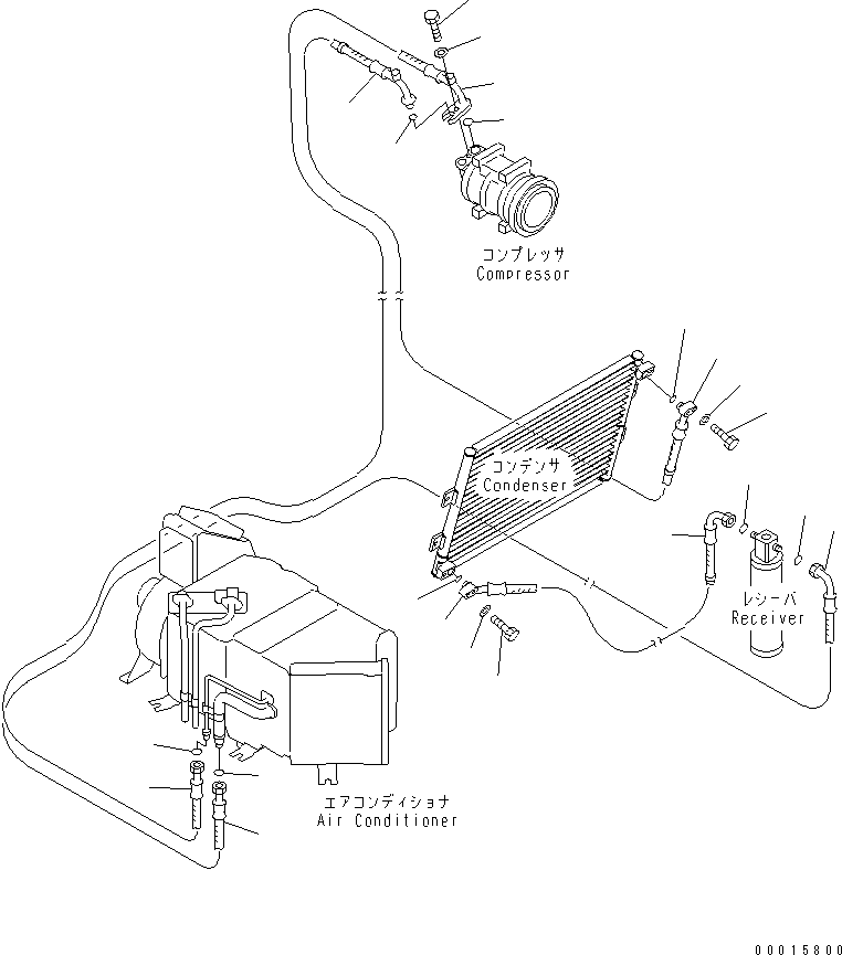 Excavators Komatsu / PC130-6E0-T2 S/N 60001-UP(pc130-4r) / AIR CONDITIONER (FREON PIPING)(210410 : K0700-02C6)