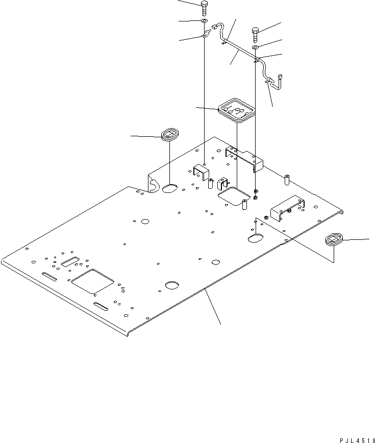 Excavators Komatsu / PC130-6E0-T2 S/N 60001-UP(pc130-4r) / FLOOR (FLOOR FRAME)(210450 : K1110-01A0E)