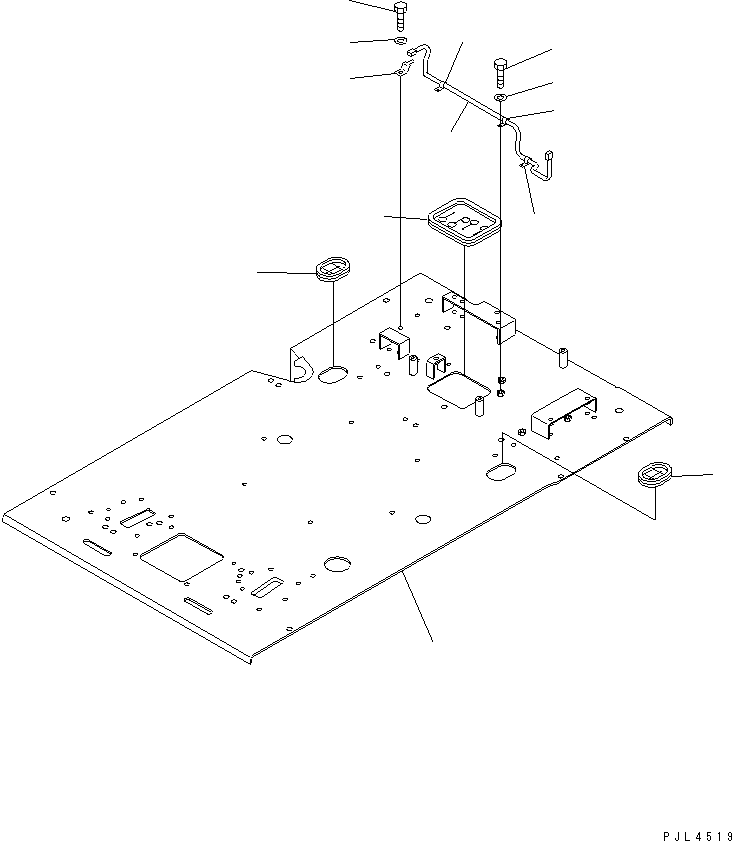 Excavators Komatsu / PC130-6E0-T2 S/N 60001-UP(pc130-4r) / FLOOR (FLOOR FRAME) (1 AND 2 ACTUATER ATTACHMENT)(210460 : K1110-01A3E)