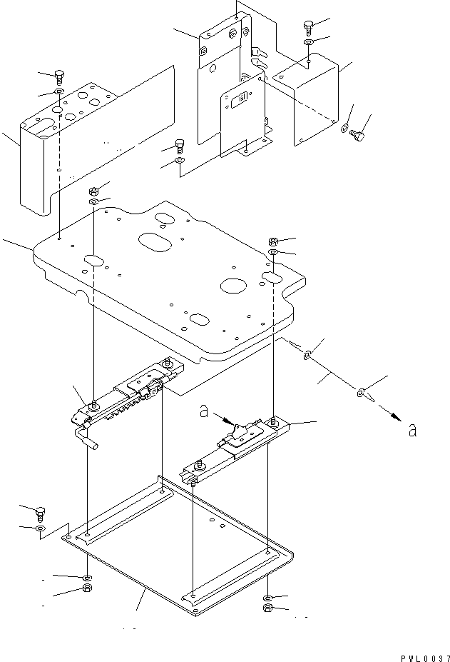Excavators Komatsu / PC130-6E0-T2 S/N 60001-UP(pc130-4r) / FLOOR FRAME (RIGHT STAND) (STAND ? FRAME AND ADJUSTER)(210500 : K1110-07A0A)
