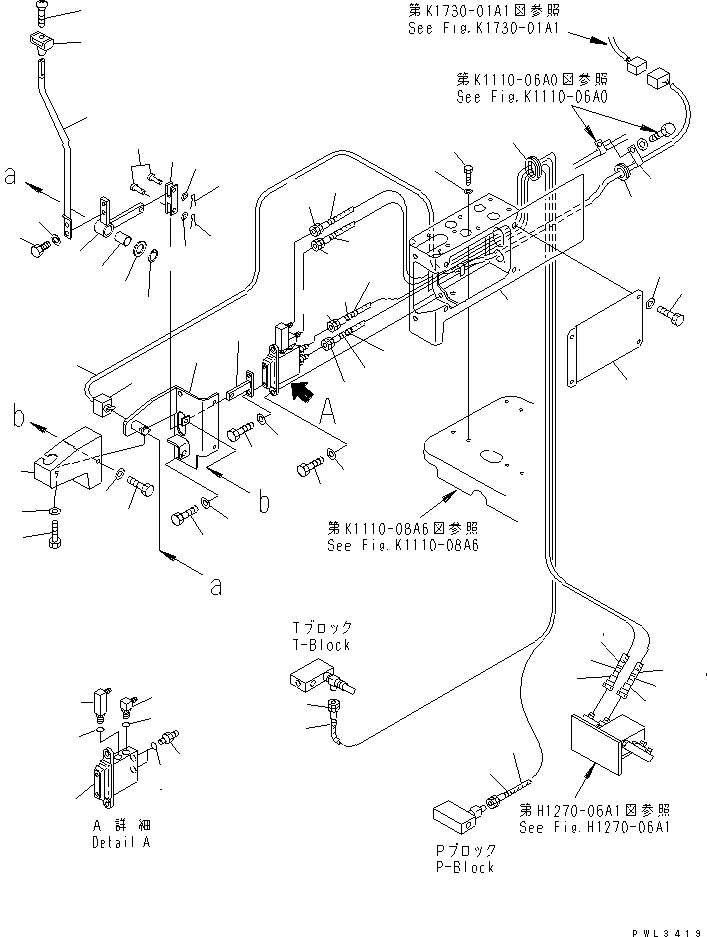 Excavators Komatsu / PC130-6E0-T2 S/N 60001-UP(pc130-4r) / FLOOR FRAME (RIGHT STAND) (STAND AND BLADE CONTROL) (WITH BLADE)(210510 : K1110-07A6A)