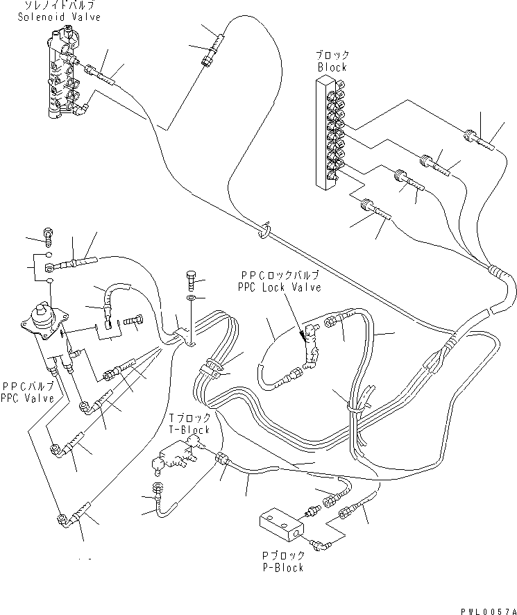 Excavators Komatsu / PC130-6E0-T2 S/N 60001-UP(pc130-4r) / FLOOR FRAME (P.P.C. WORK LINE R.H.) (WITH BLADE)(210610 : K1110-13A5)