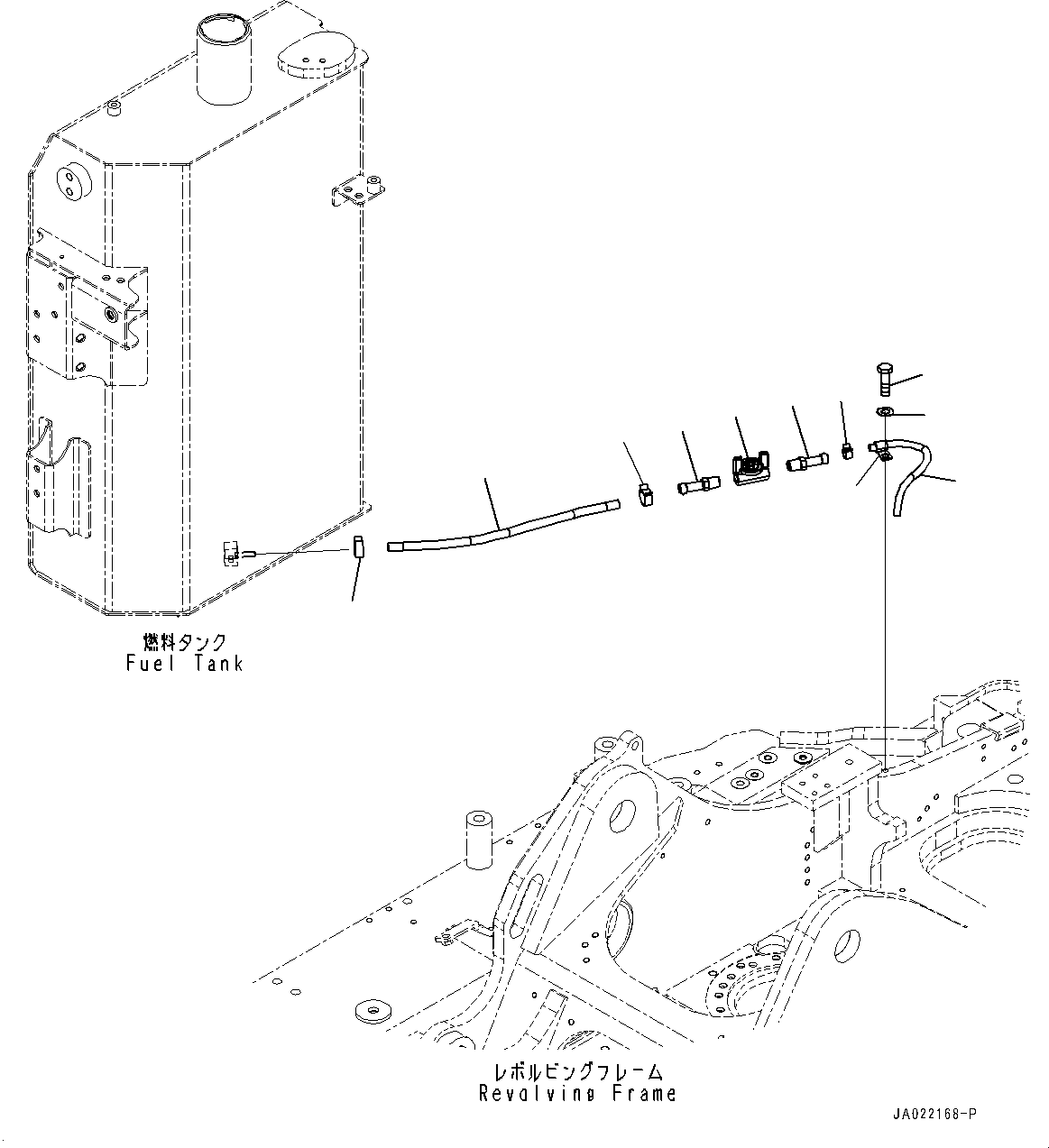 Excavators Komatsu / PC138US-11E0 S/N F60001 AND UP(pc1381e0) / FUEL SUPPLY PIPING, DRAIN PIPING(D0200-001003 : D0200-001003)