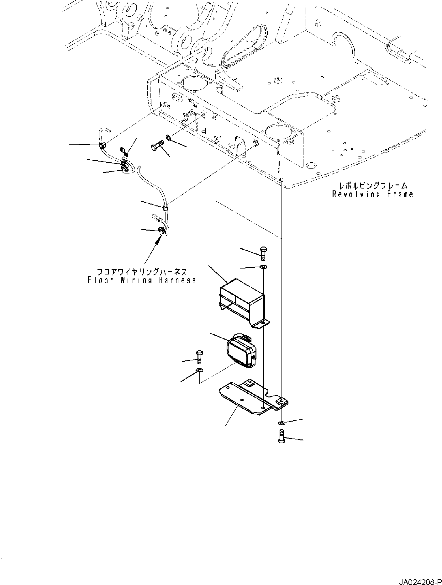 Excavators Komatsu / PC138US-11E0 S/N F60001 AND UP(pc1381e0) / ADDITIONAL WORKING LAMP, DECK LAMP(E0310-002002 : E0310-002002)