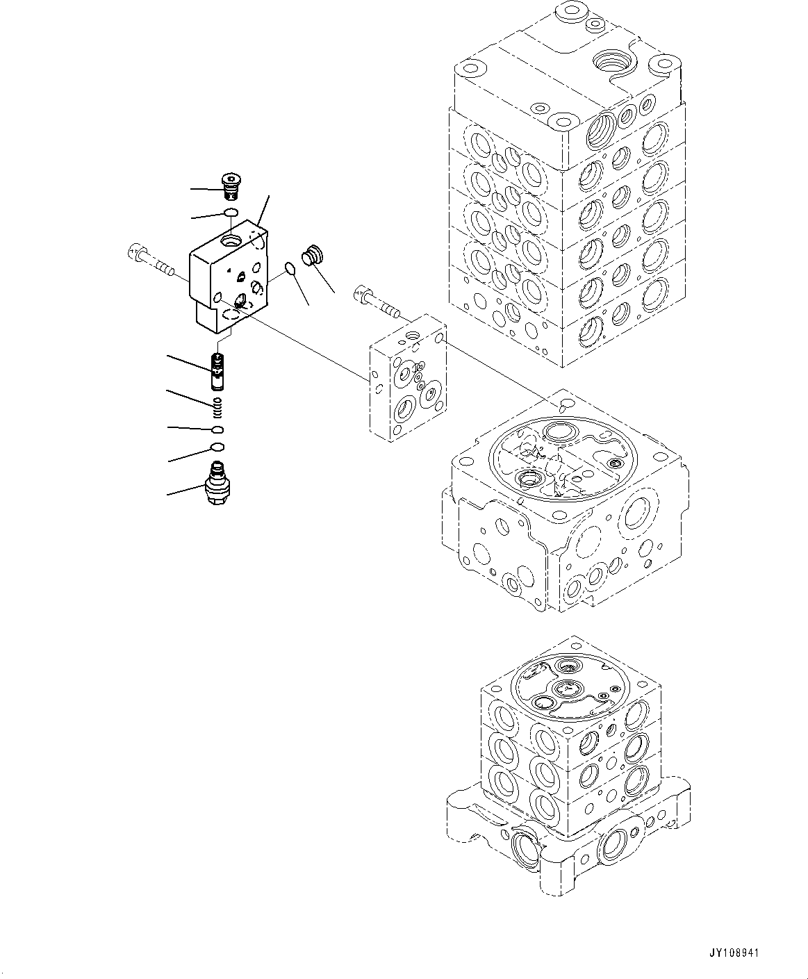Excavators Komatsu / PC138US-11E0 S/N F60001 AND UP(pc1381e0) / CONTROL VALVE, 8-VALVE (23/29)(H0120-003023 : H0120-003023)