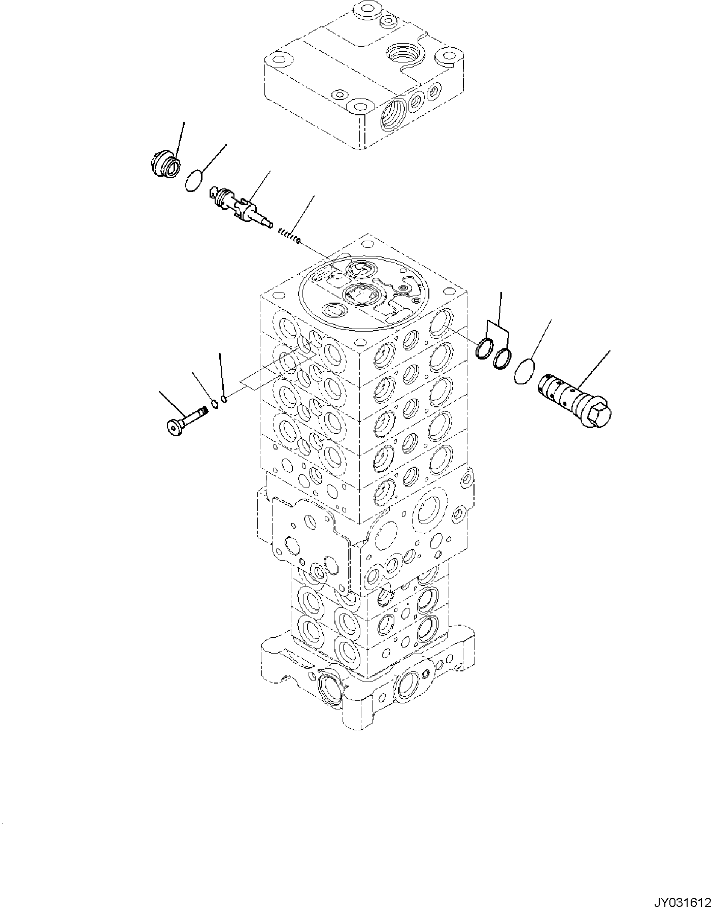 Excavators Komatsu / PC138US-11E0 S/N F60001 AND UP(pc1381e0) / CONTROL VALVE, 8-VALVE (28/29)(H0120-001028 : H0120-001028)