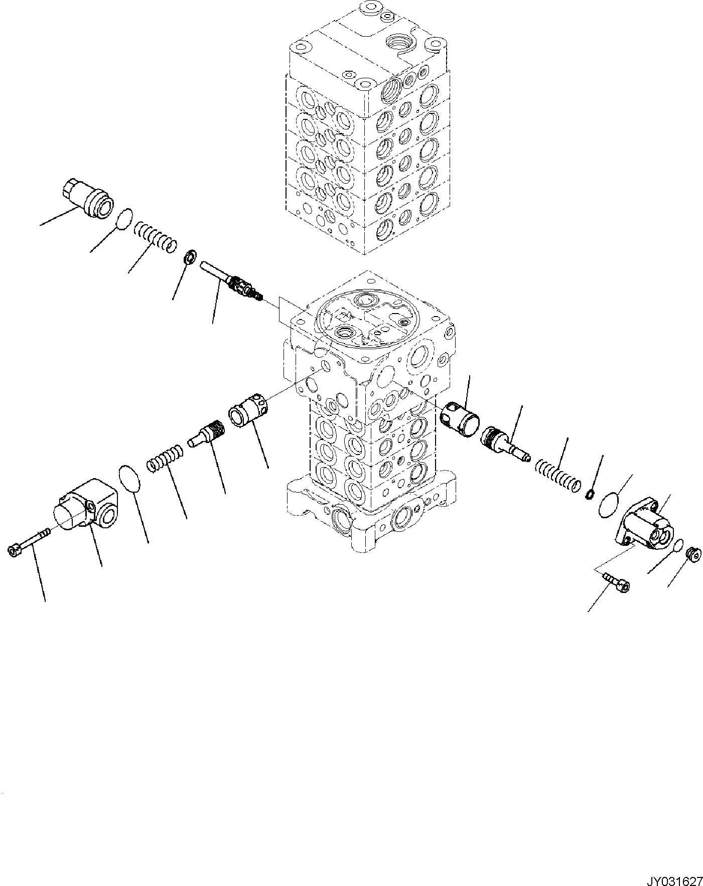 Excavators Komatsu / PC138US-11E0 S/N F60001 AND UP(pc1381e0) / CONTROL VALVE, 9-VALVE (7/29)(H0120-005007 : H0120-005007)