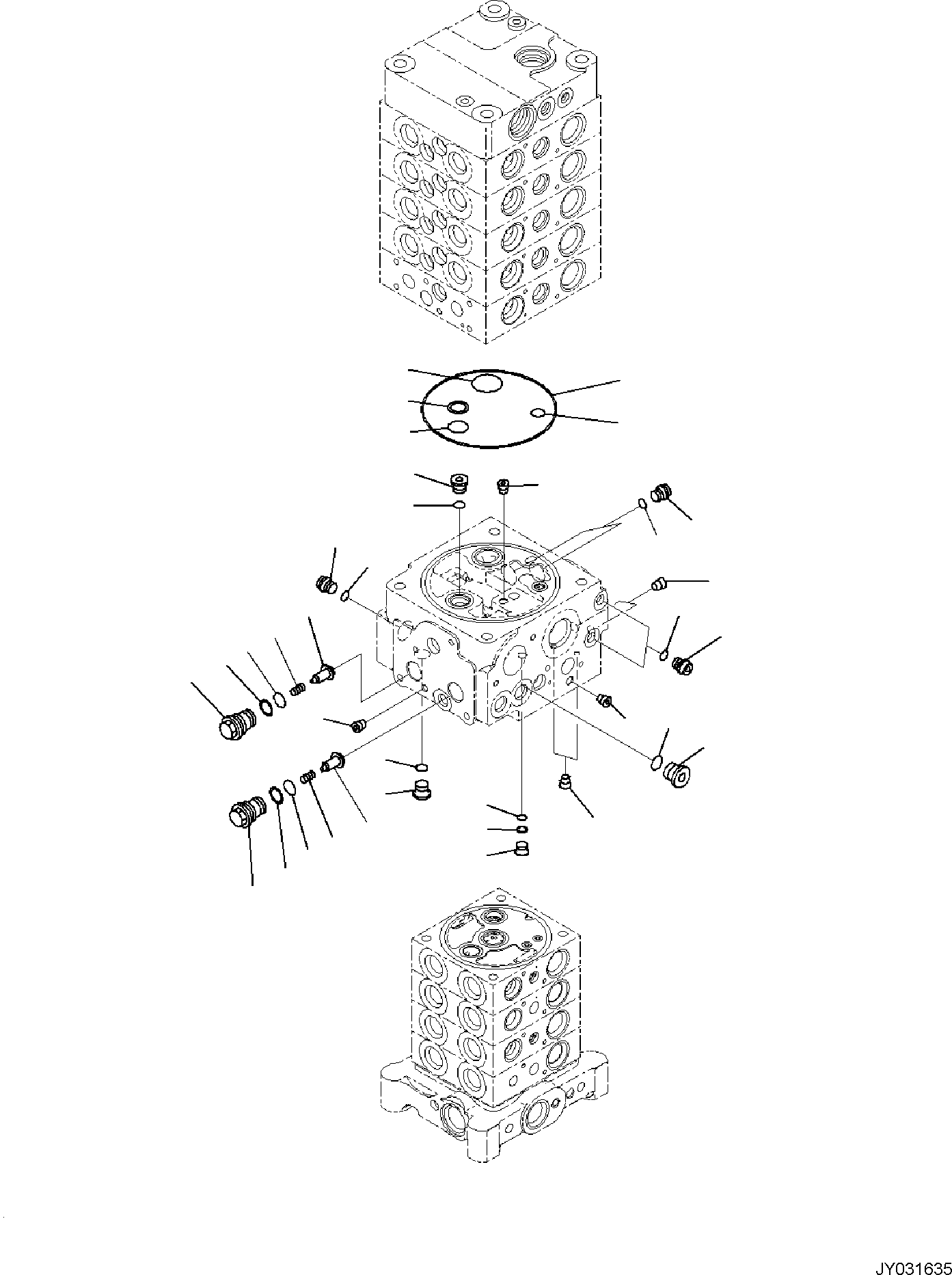 Excavators Komatsu / PC138US-11E0 S/N F60001 AND UP(pc1381e0) / CONTROL VALVE, 9-VALVE (8/29)(H0120-002008 : H0120-002008)