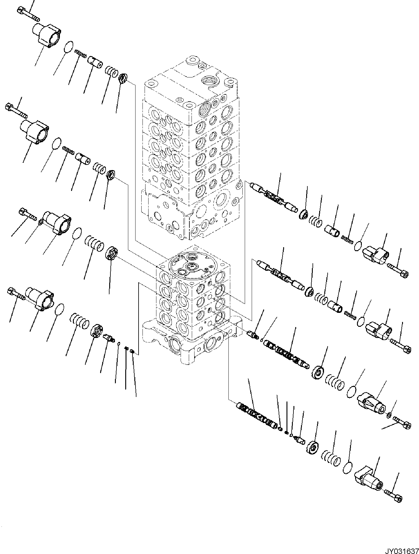 Excavators Komatsu / PC138US-11E0 S/N F60001 AND UP(pc1381e0) / CONTROL VALVE, 9-VALVE (10/29)(H0120-002010 : H0120-002010)