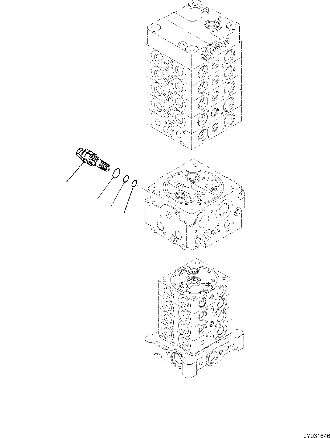 Excavators Komatsu / PC138US-11E0 S/N F60001 AND UP(pc1381e0) / CONTROL VALVE, 9-VALVE (14/29)(H0120-002014 : H0120-002014)