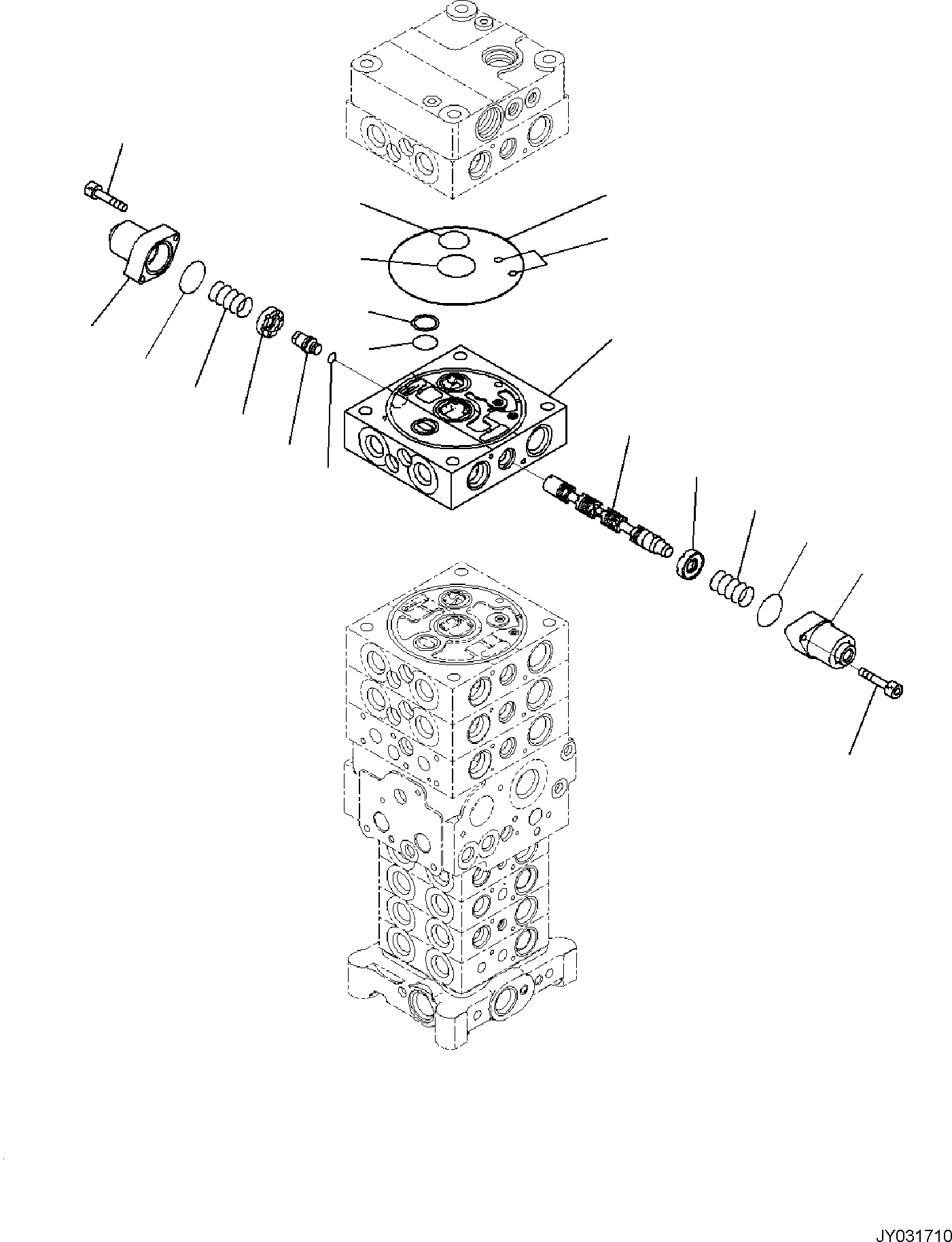 Excavators Komatsu / PC138US-11E0 S/N F60001 AND UP(pc1381e0) / CONTROL VALVE, 9-VALVE (24/29)(H0120-005024 : H0120-005024)